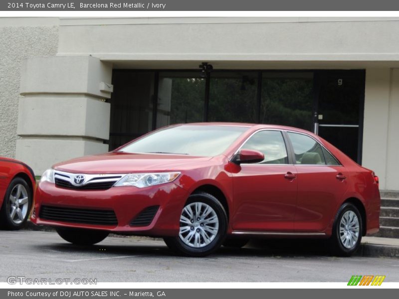 Barcelona Red Metallic / Ivory 2014 Toyota Camry LE