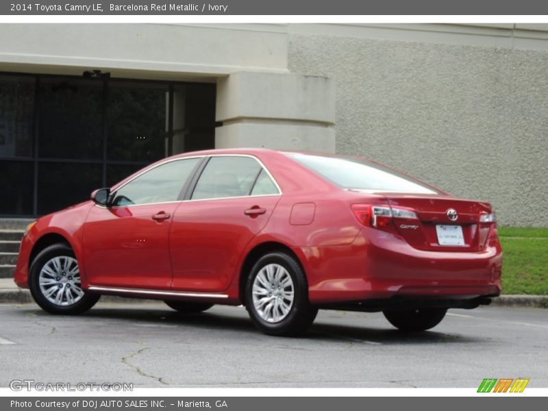 Barcelona Red Metallic / Ivory 2014 Toyota Camry LE