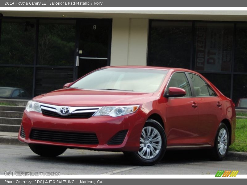 Barcelona Red Metallic / Ivory 2014 Toyota Camry LE