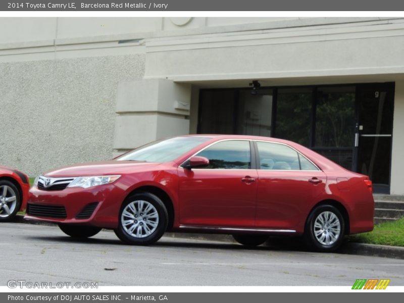Barcelona Red Metallic / Ivory 2014 Toyota Camry LE