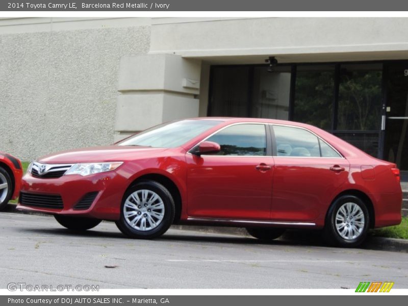 Barcelona Red Metallic / Ivory 2014 Toyota Camry LE