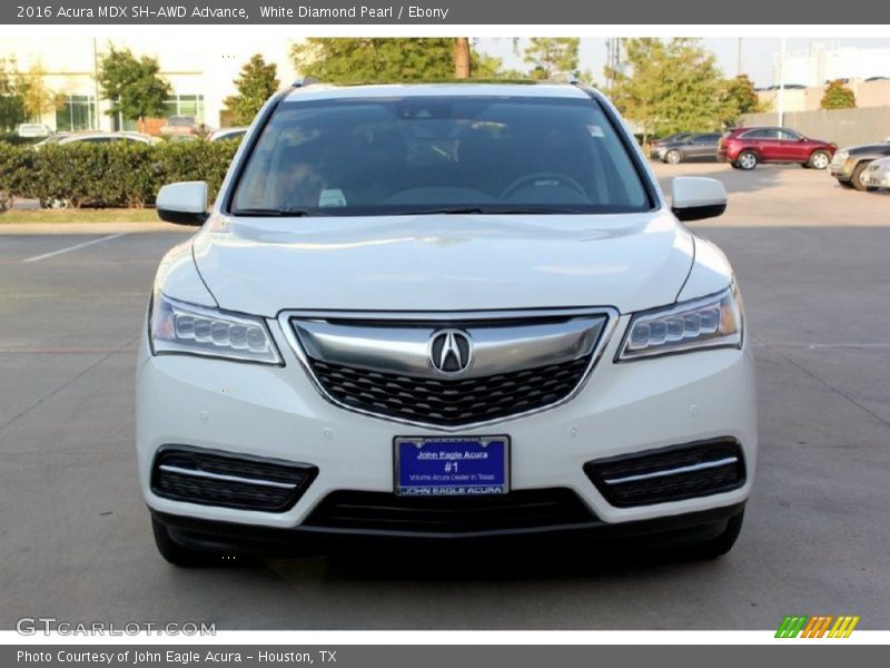 White Diamond Pearl / Ebony 2016 Acura MDX SH-AWD Advance
