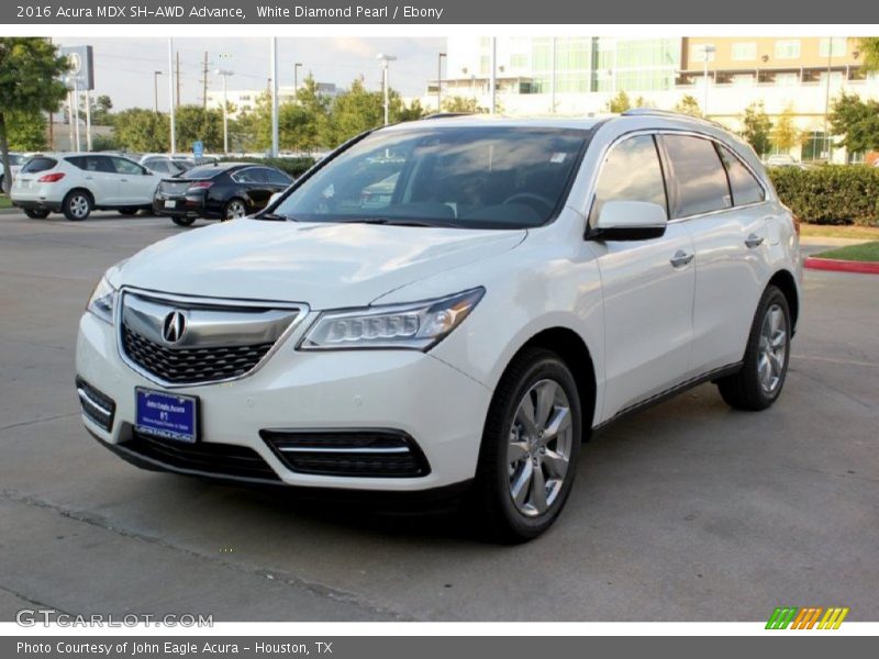 White Diamond Pearl / Ebony 2016 Acura MDX SH-AWD Advance