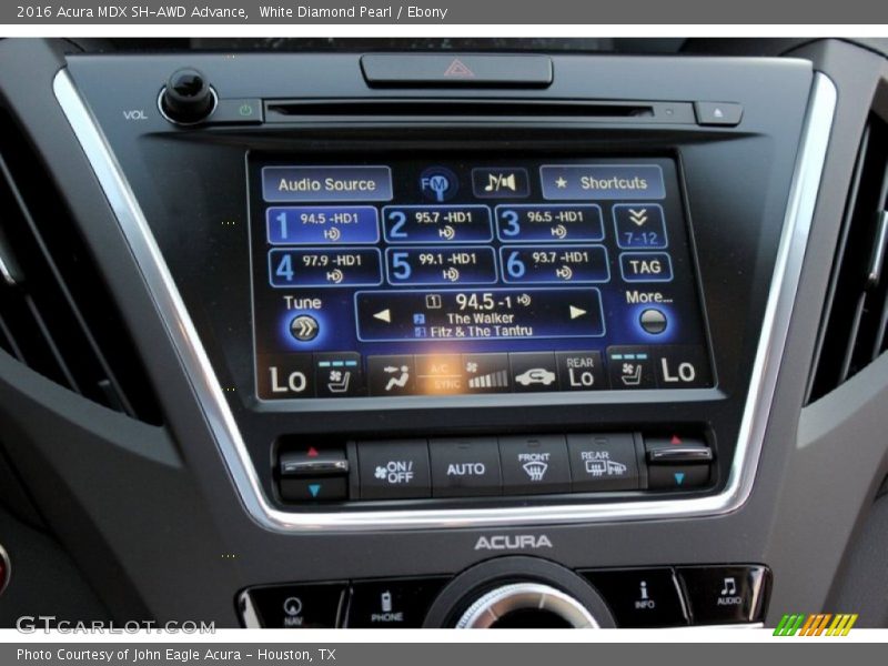 White Diamond Pearl / Ebony 2016 Acura MDX SH-AWD Advance