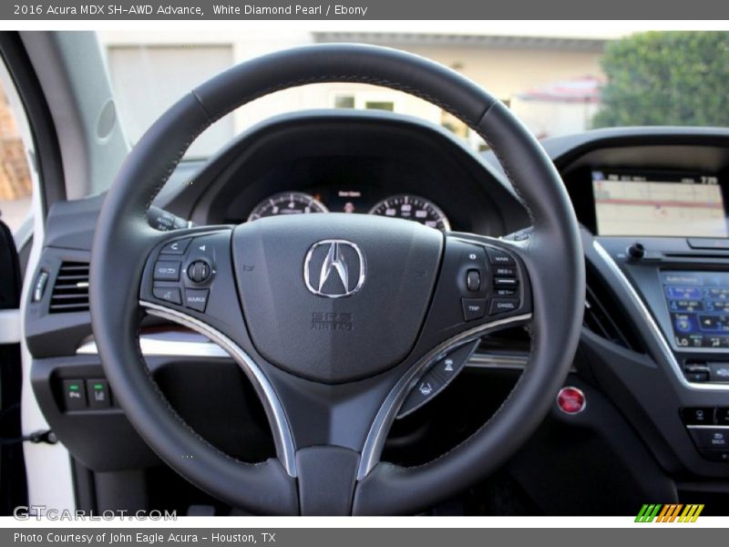 White Diamond Pearl / Ebony 2016 Acura MDX SH-AWD Advance