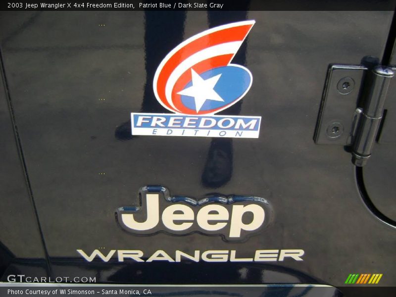 Patriot Blue / Dark Slate Gray 2003 Jeep Wrangler X 4x4 Freedom Edition