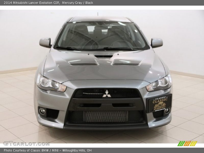 Mercury Gray / Black 2014 Mitsubishi Lancer Evolution GSR