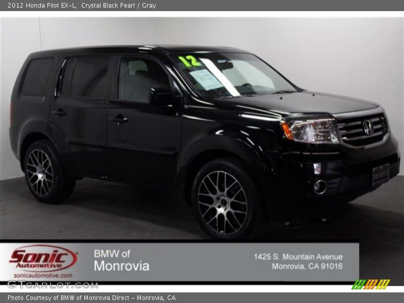 Crystal Black Pearl / Gray 2012 Honda Pilot EX-L