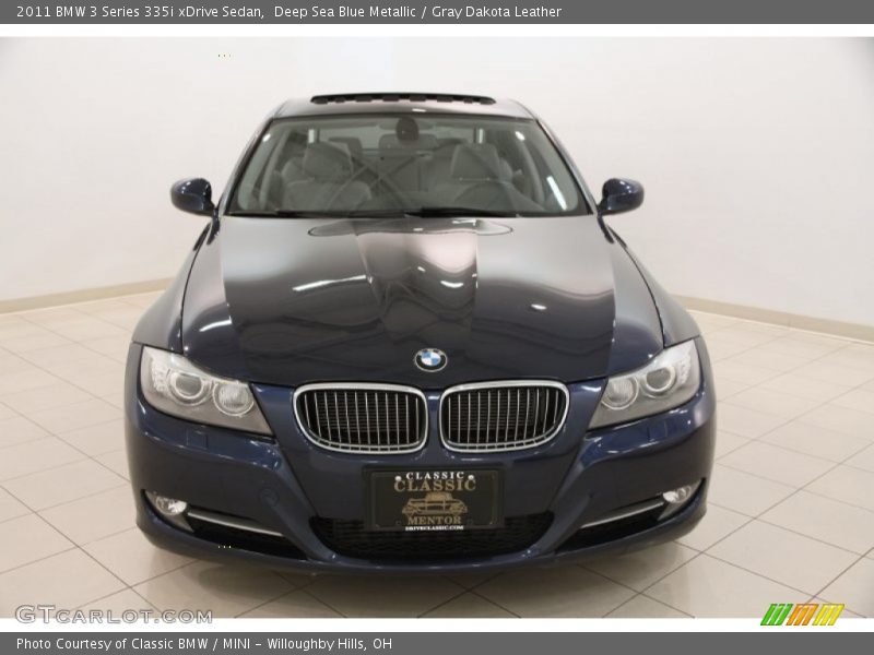 Deep Sea Blue Metallic / Gray Dakota Leather 2011 BMW 3 Series 335i xDrive Sedan