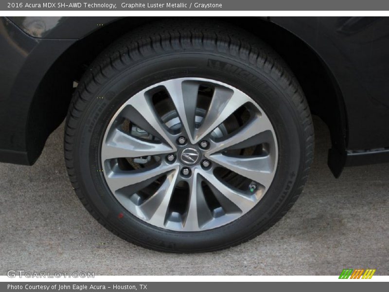 Graphite Luster Metallic / Graystone 2016 Acura MDX SH-AWD Technology