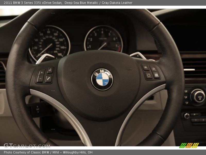Deep Sea Blue Metallic / Gray Dakota Leather 2011 BMW 3 Series 335i xDrive Sedan