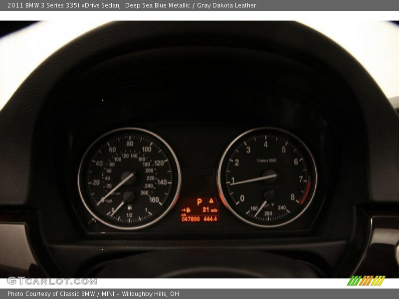 Deep Sea Blue Metallic / Gray Dakota Leather 2011 BMW 3 Series 335i xDrive Sedan