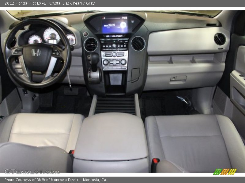Crystal Black Pearl / Gray 2012 Honda Pilot EX-L