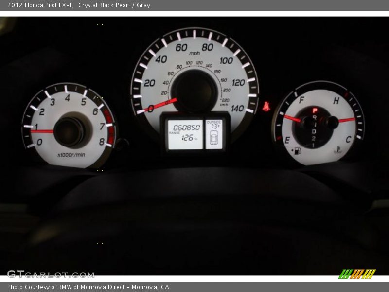 Crystal Black Pearl / Gray 2012 Honda Pilot EX-L
