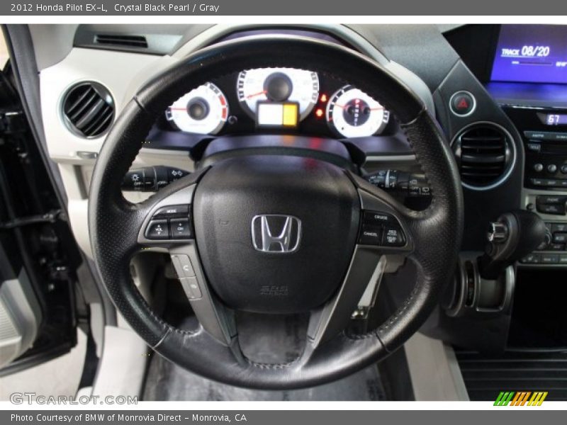 Crystal Black Pearl / Gray 2012 Honda Pilot EX-L