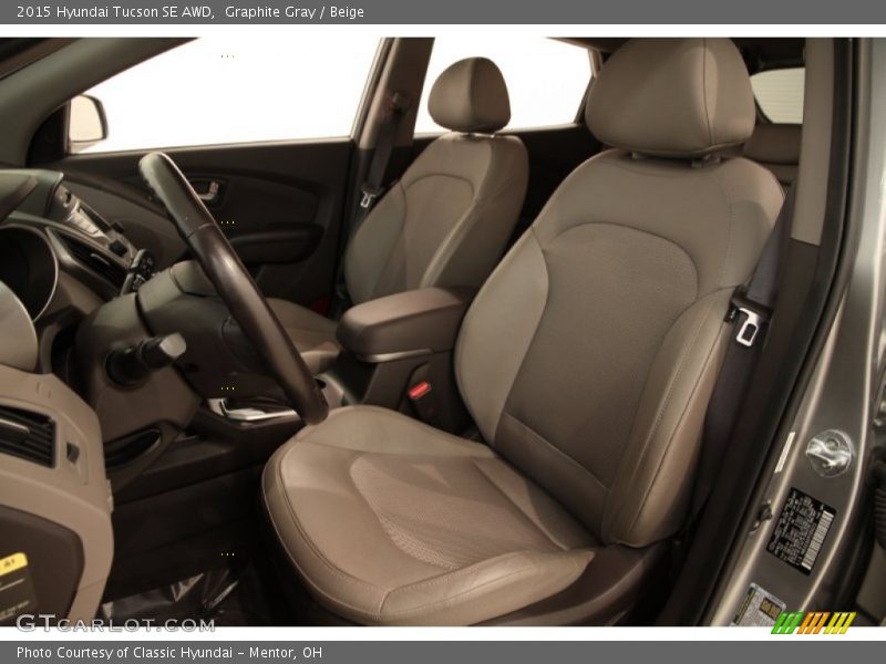 Graphite Gray / Beige 2015 Hyundai Tucson SE AWD