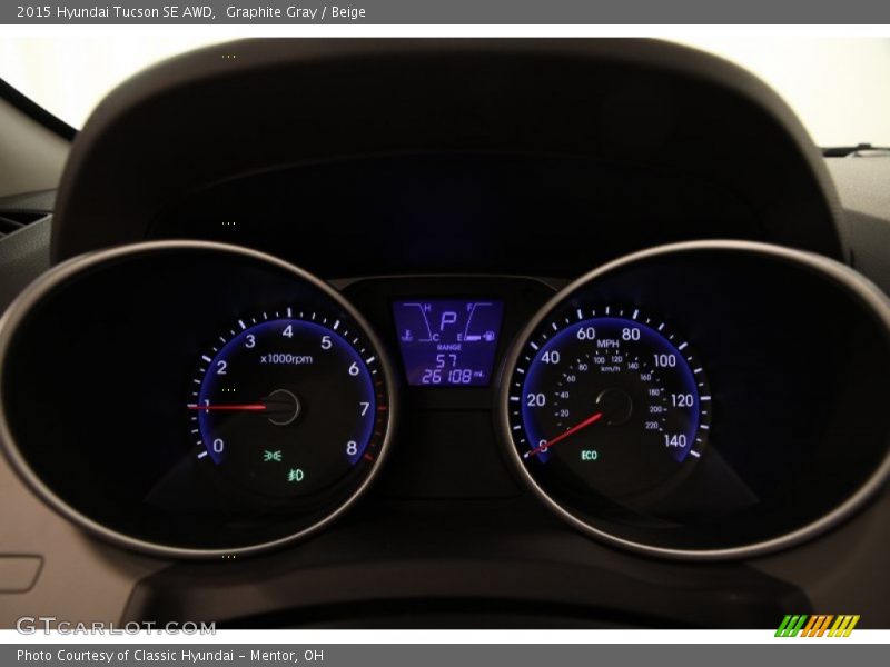 Graphite Gray / Beige 2015 Hyundai Tucson SE AWD