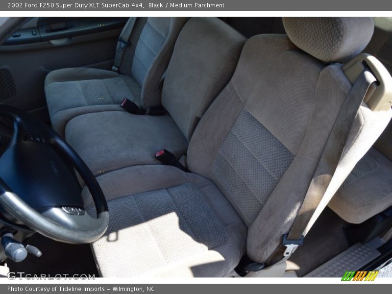 Black / Medium Parchment 2002 Ford F250 Super Duty XLT SuperCab 4x4