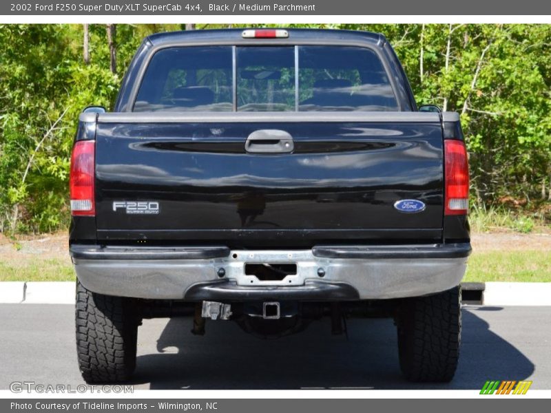 Black / Medium Parchment 2002 Ford F250 Super Duty XLT SuperCab 4x4