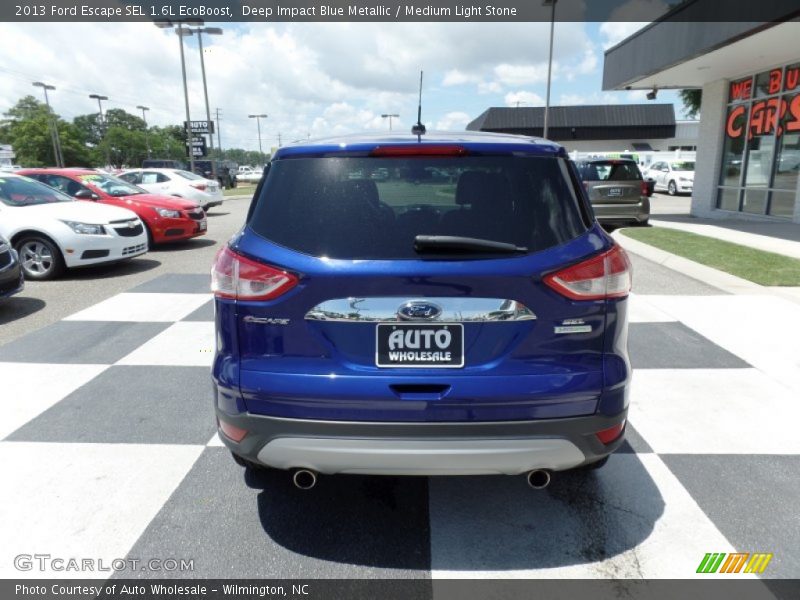 Deep Impact Blue Metallic / Medium Light Stone 2013 Ford Escape SEL 1.6L EcoBoost