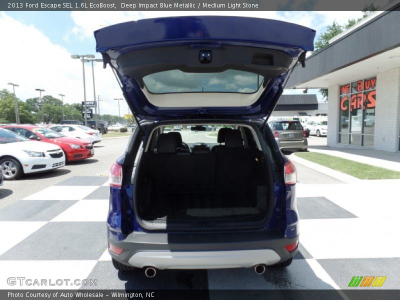 Deep Impact Blue Metallic / Medium Light Stone 2013 Ford Escape SEL 1.6L EcoBoost