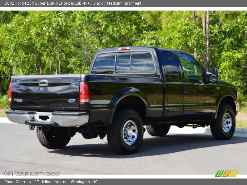 Black / Medium Parchment 2002 Ford F250 Super Duty XLT SuperCab 4x4
