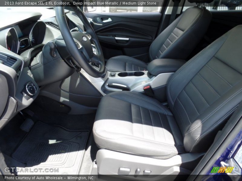 Deep Impact Blue Metallic / Medium Light Stone 2013 Ford Escape SEL 1.6L EcoBoost