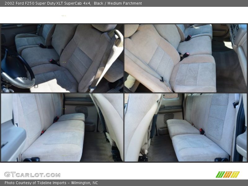 Black / Medium Parchment 2002 Ford F250 Super Duty XLT SuperCab 4x4