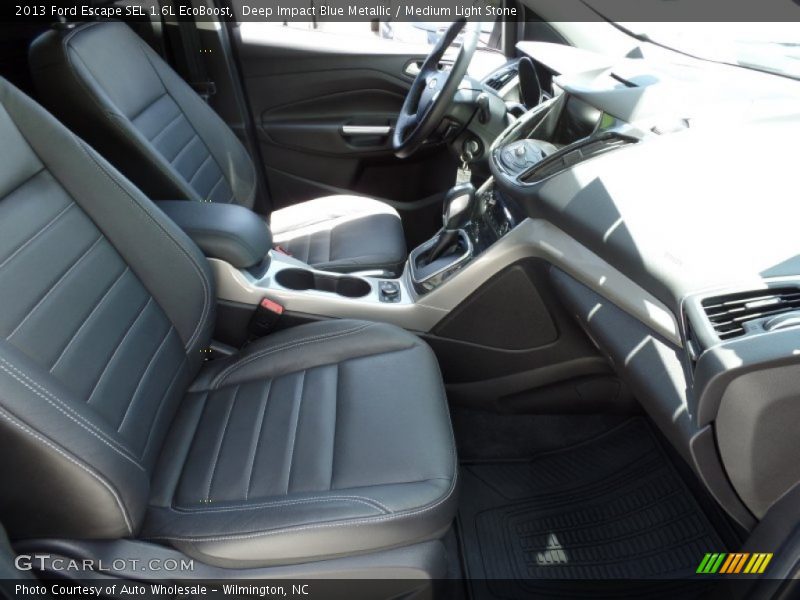 Deep Impact Blue Metallic / Medium Light Stone 2013 Ford Escape SEL 1.6L EcoBoost
