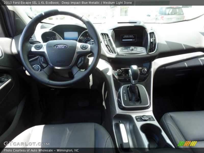 Deep Impact Blue Metallic / Medium Light Stone 2013 Ford Escape SEL 1.6L EcoBoost