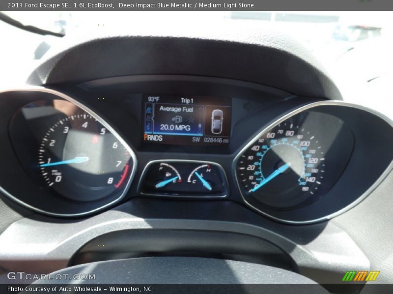 Deep Impact Blue Metallic / Medium Light Stone 2013 Ford Escape SEL 1.6L EcoBoost