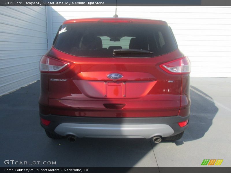 Sunset Metallic / Medium Light Stone 2015 Ford Escape SE