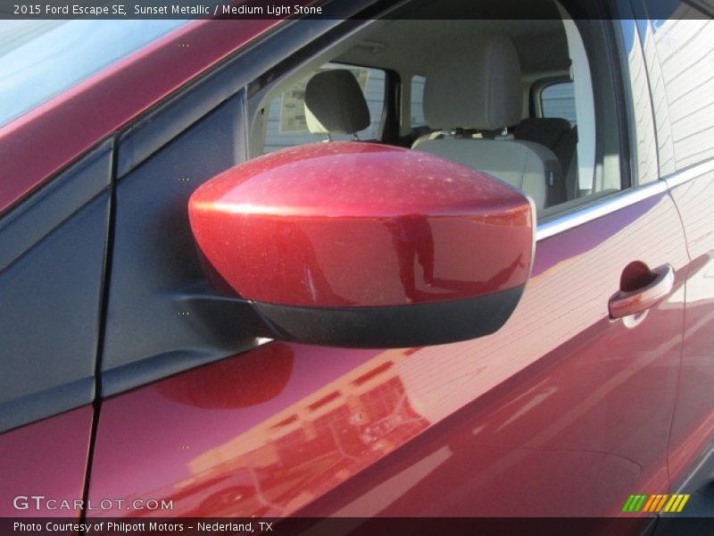 Sunset Metallic / Medium Light Stone 2015 Ford Escape SE