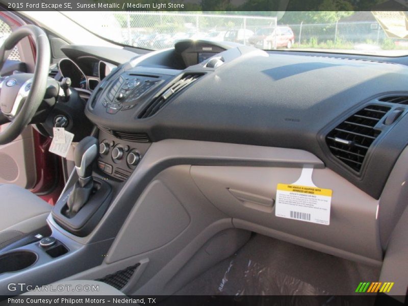 Sunset Metallic / Medium Light Stone 2015 Ford Escape SE