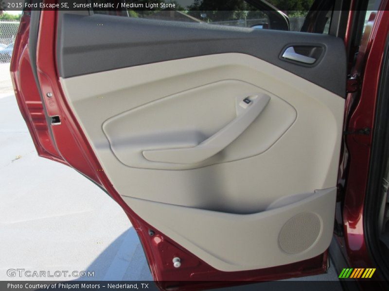 Sunset Metallic / Medium Light Stone 2015 Ford Escape SE