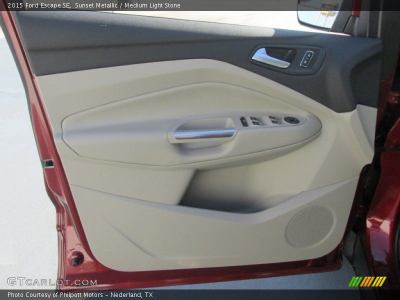 Sunset Metallic / Medium Light Stone 2015 Ford Escape SE
