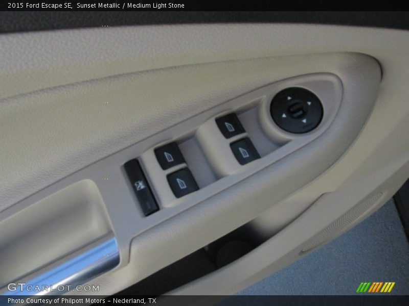 Sunset Metallic / Medium Light Stone 2015 Ford Escape SE