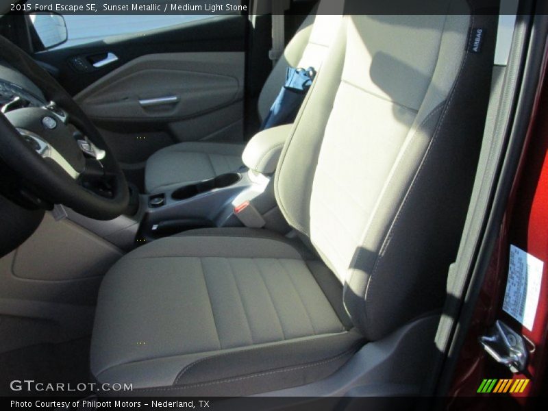 Sunset Metallic / Medium Light Stone 2015 Ford Escape SE