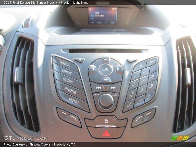 Sunset Metallic / Medium Light Stone 2015 Ford Escape SE