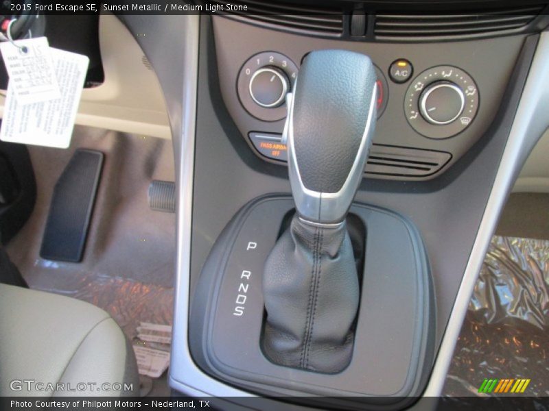Sunset Metallic / Medium Light Stone 2015 Ford Escape SE
