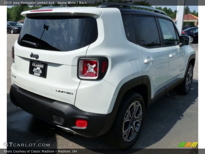 Alpine White / Black 2015 Jeep Renegade Limited 4x4