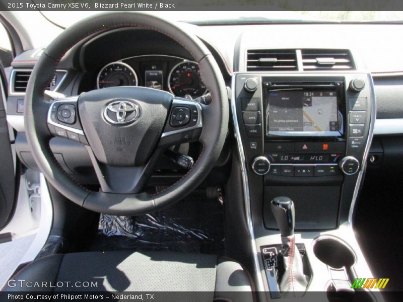 Blizzard Pearl White / Black 2015 Toyota Camry XSE V6