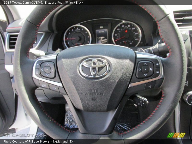Blizzard Pearl White / Black 2015 Toyota Camry XSE V6