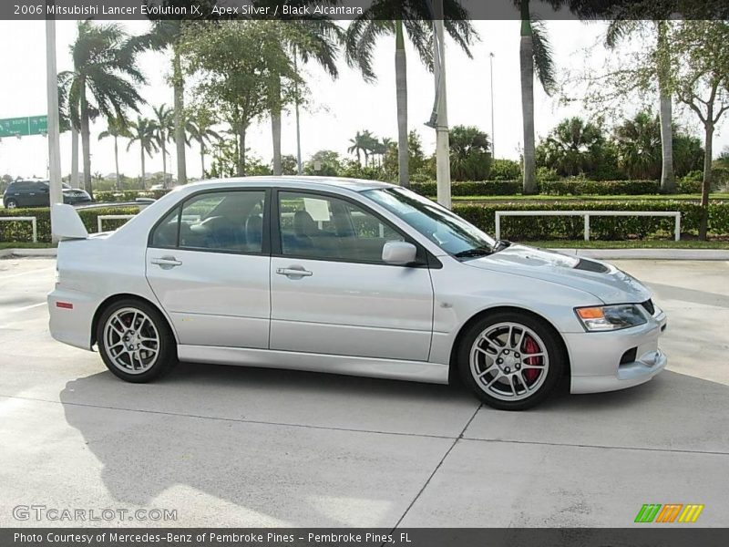 Apex Silver / Black Alcantara 2006 Mitsubishi Lancer Evolution IX