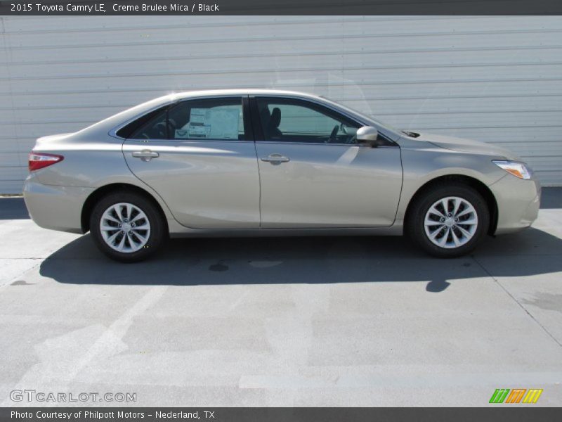Creme Brulee Mica / Black 2015 Toyota Camry LE