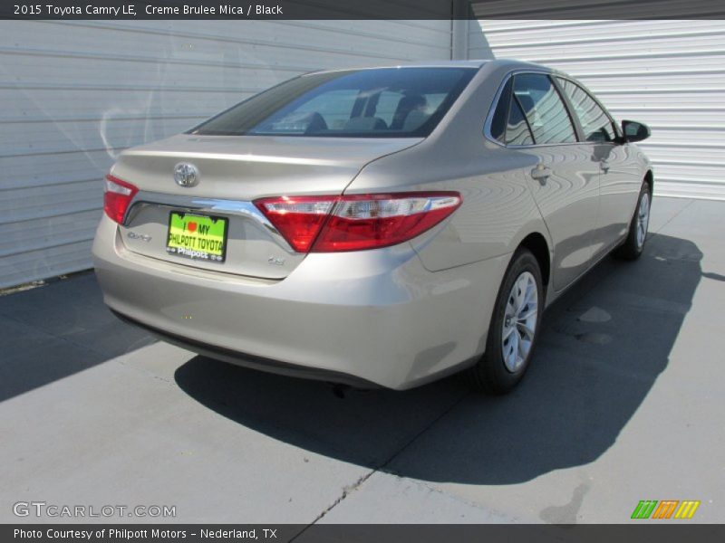 Creme Brulee Mica / Black 2015 Toyota Camry LE