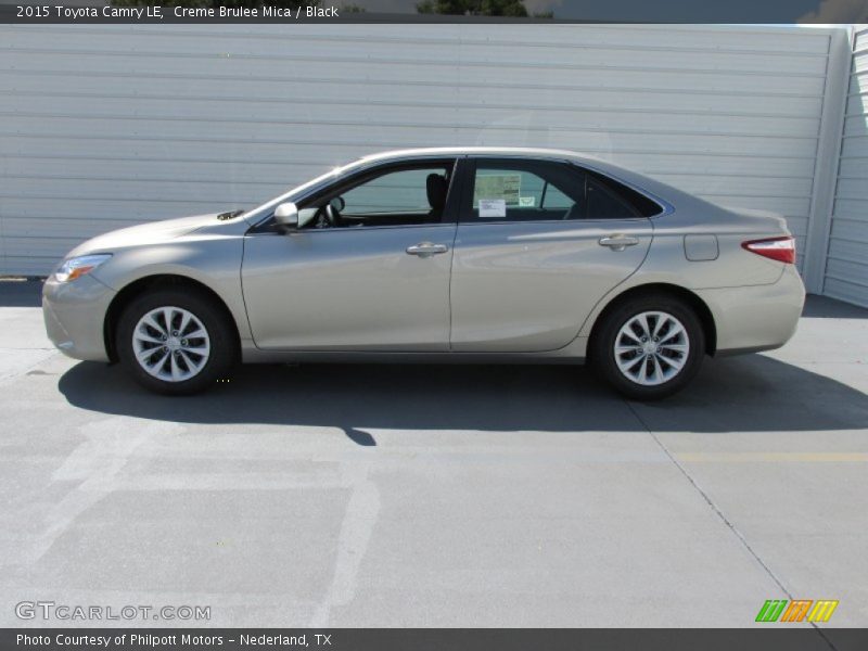Creme Brulee Mica / Black 2015 Toyota Camry LE
