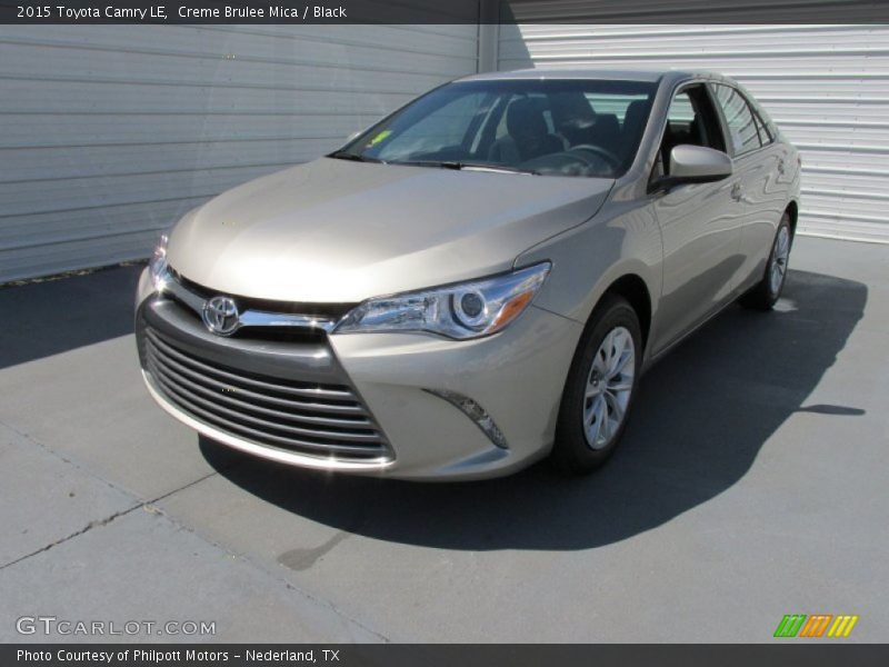 Creme Brulee Mica / Black 2015 Toyota Camry LE