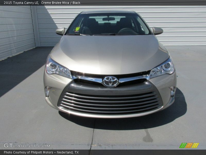 Creme Brulee Mica / Black 2015 Toyota Camry LE