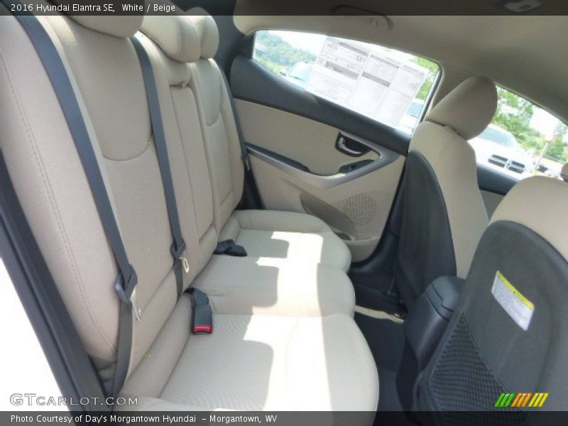 White / Beige 2016 Hyundai Elantra SE